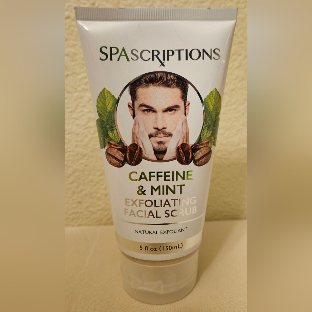 Spascriptions Caffeine & Mint Exfoliating Facial Scrub NEW